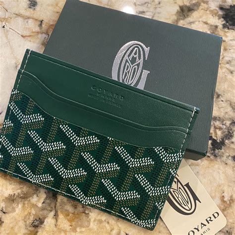 goyard mens green wallet|real goyard wallet.